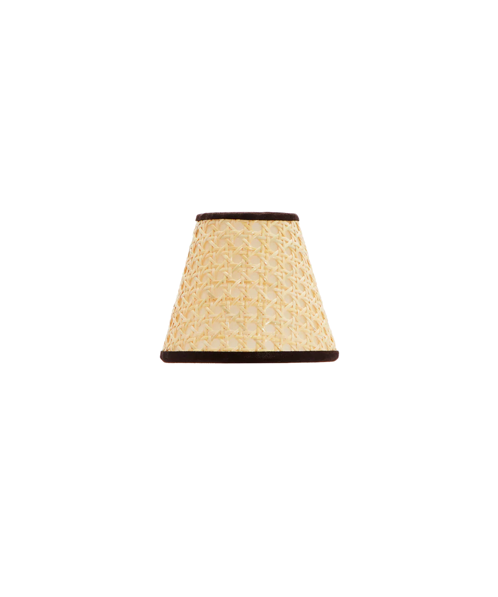 Cane Lampshade, Chocolate Trim, Mini - Image 3
