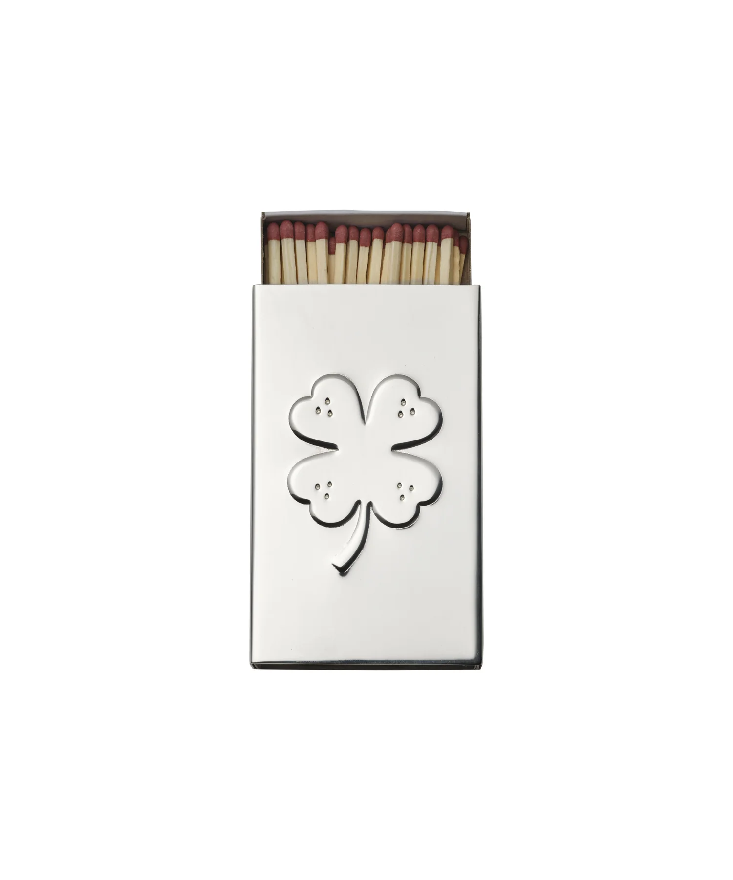 Clover Matchbox Sleeve, Silver, US