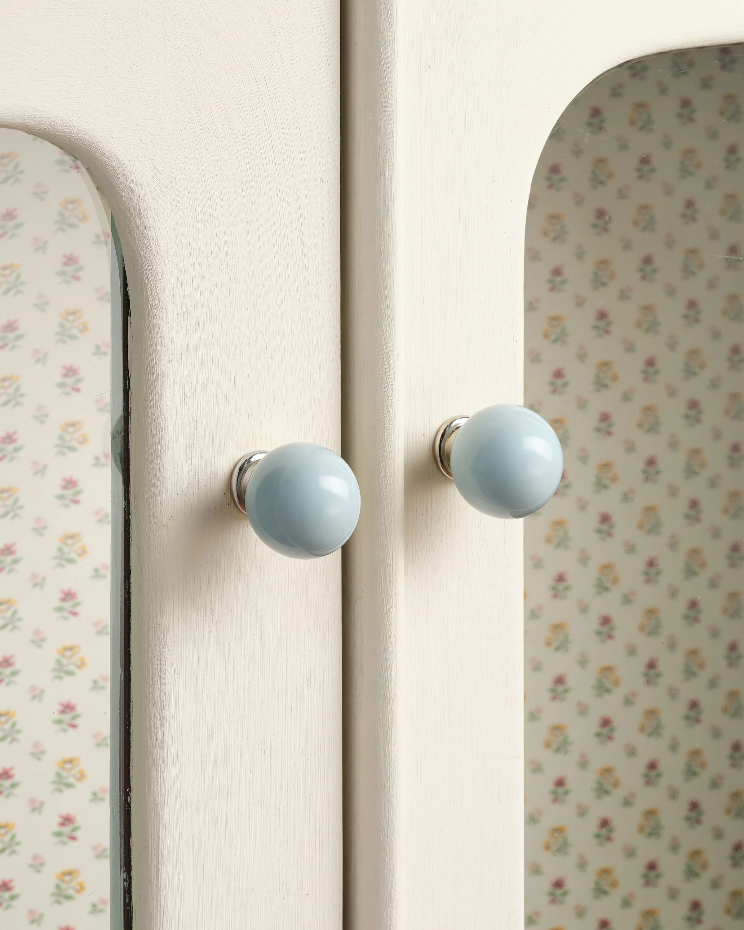 Coloured Knob, Pale Blue, Nickel - Image 2