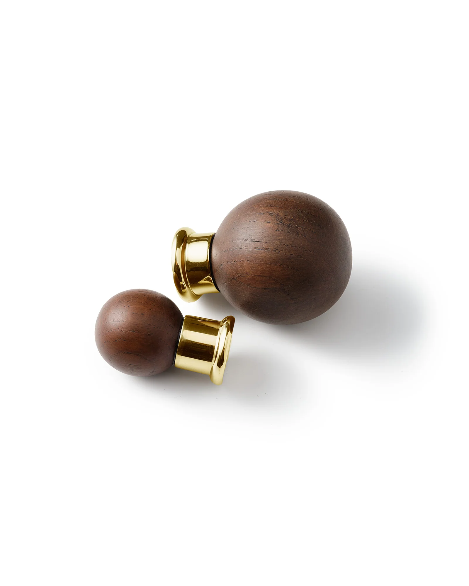 Dark Oak Knob, Brass - Image 3