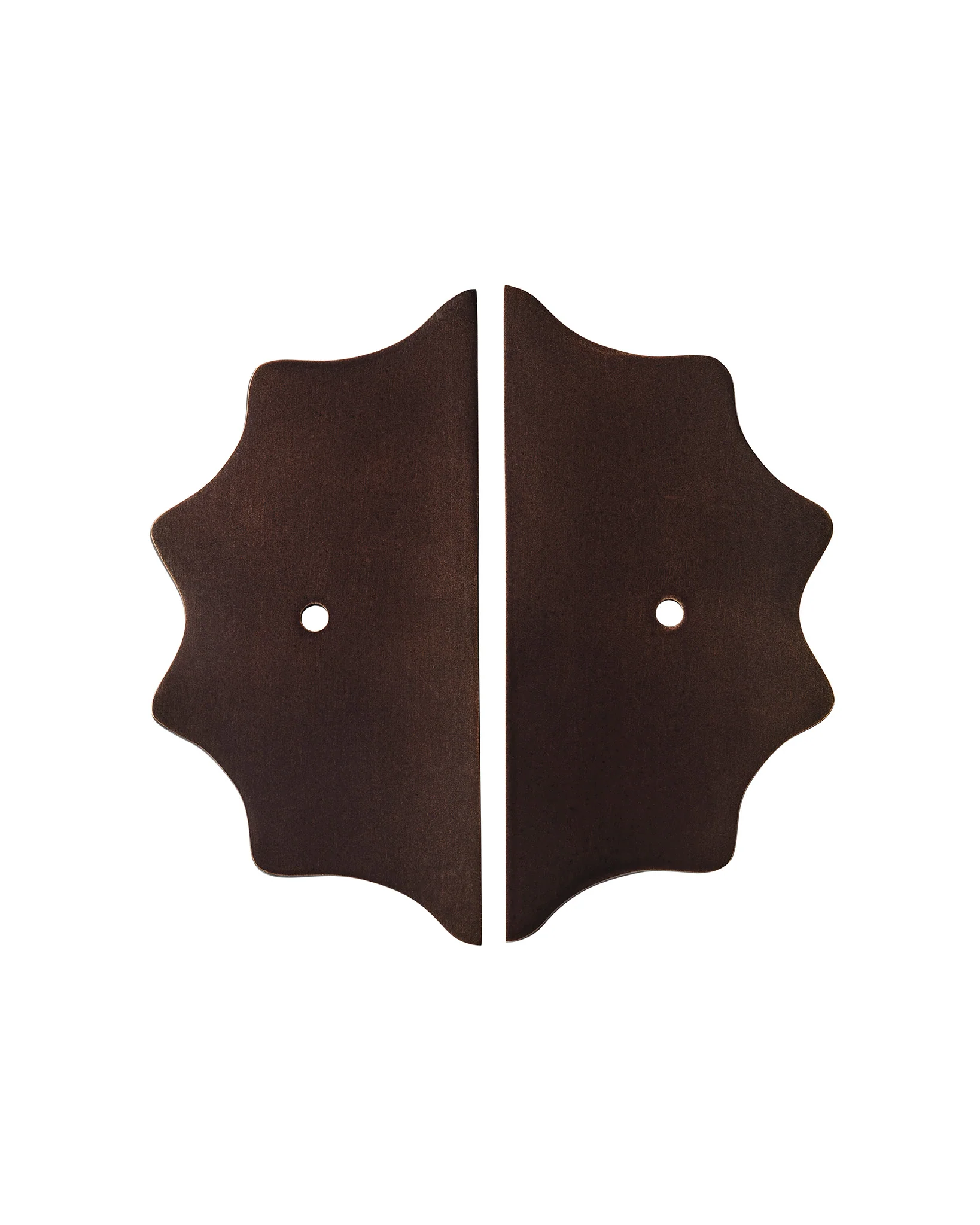 Pair of Wave Backplates, Blackened Bronze - Image 3