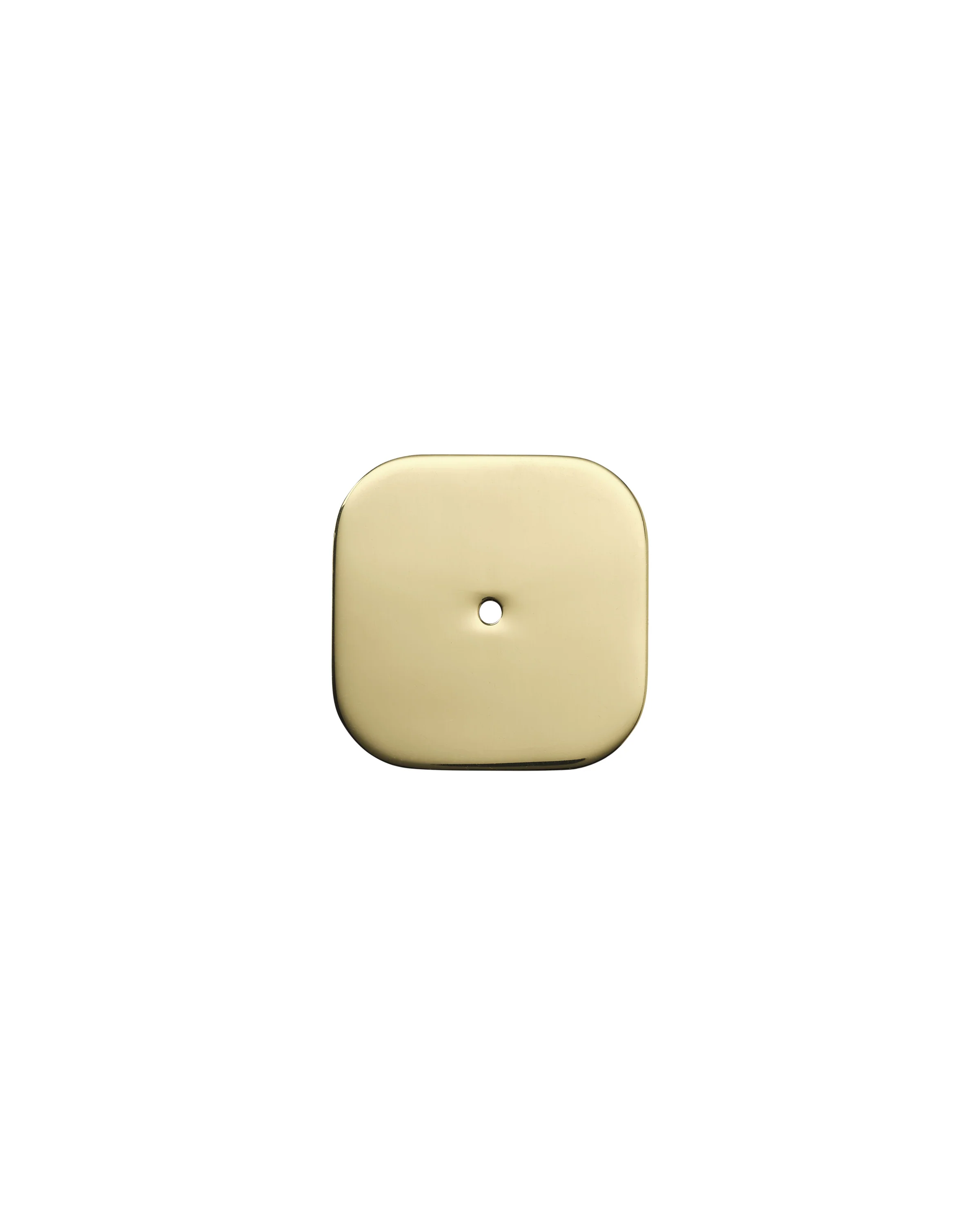Small Curve Backplate, Polished Brass
