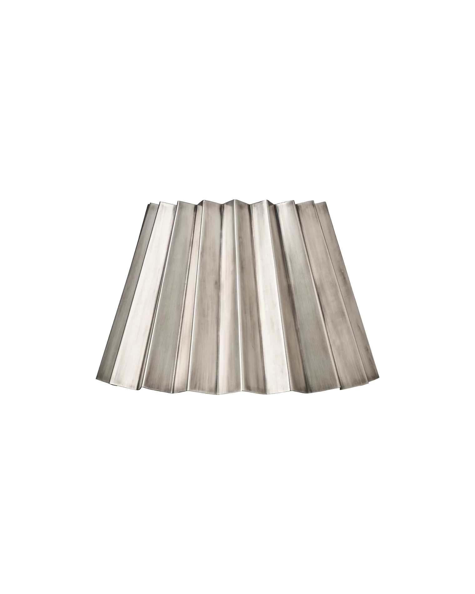 Pleated Lampshade, Brushed Silver, Small - Image 3