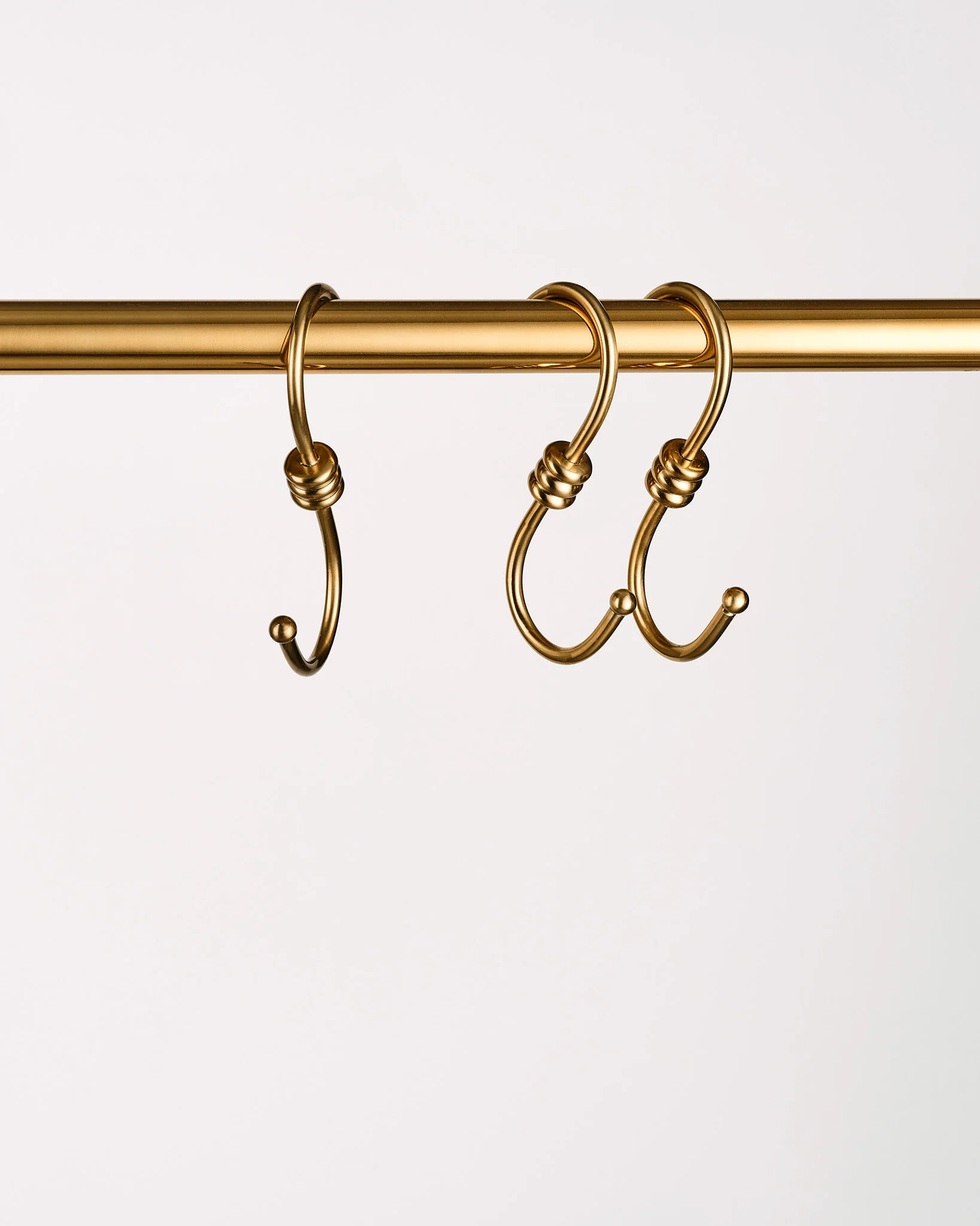 Tay S-Hook Set, Aged Brass
