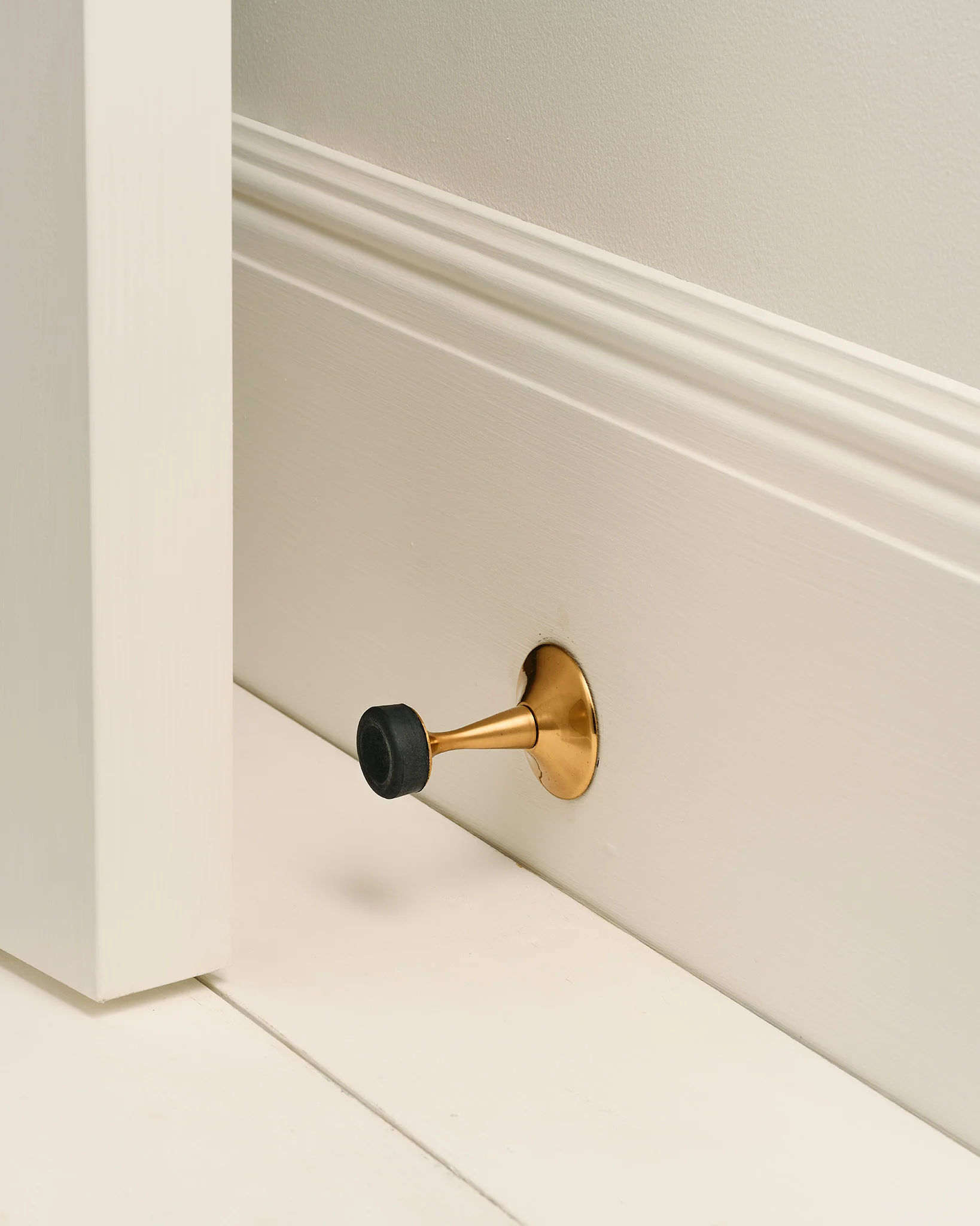 Wall Door Stop, Aged Brass - Image 4